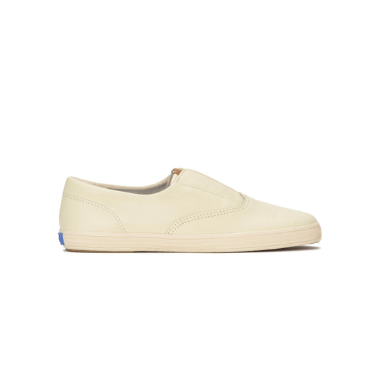 ケッズ チャンピオン ラウンド トゥ スリップ レザー ベージュ WH69126