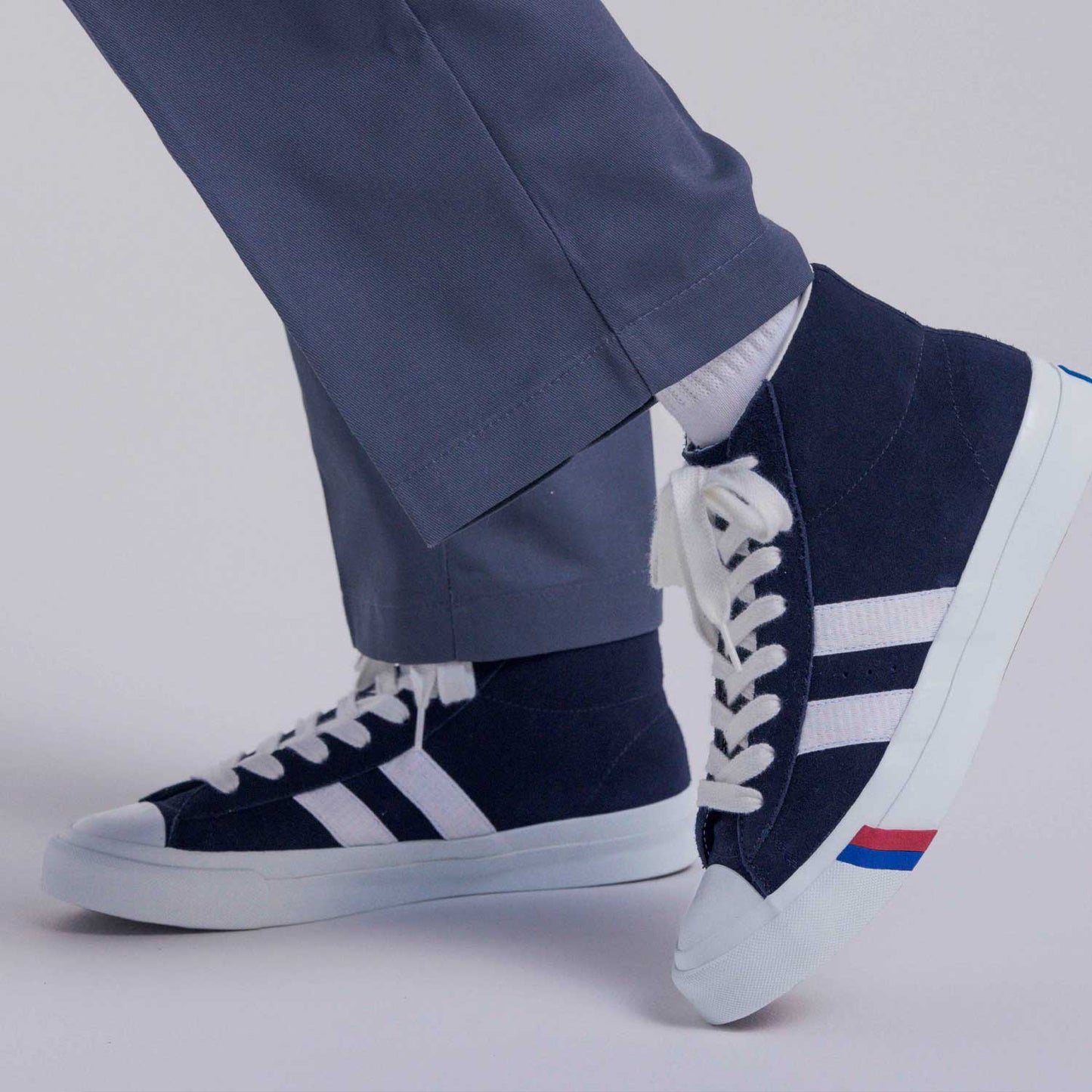 ロイヤルプラス スエード ハイ ネイビー PN1121NV