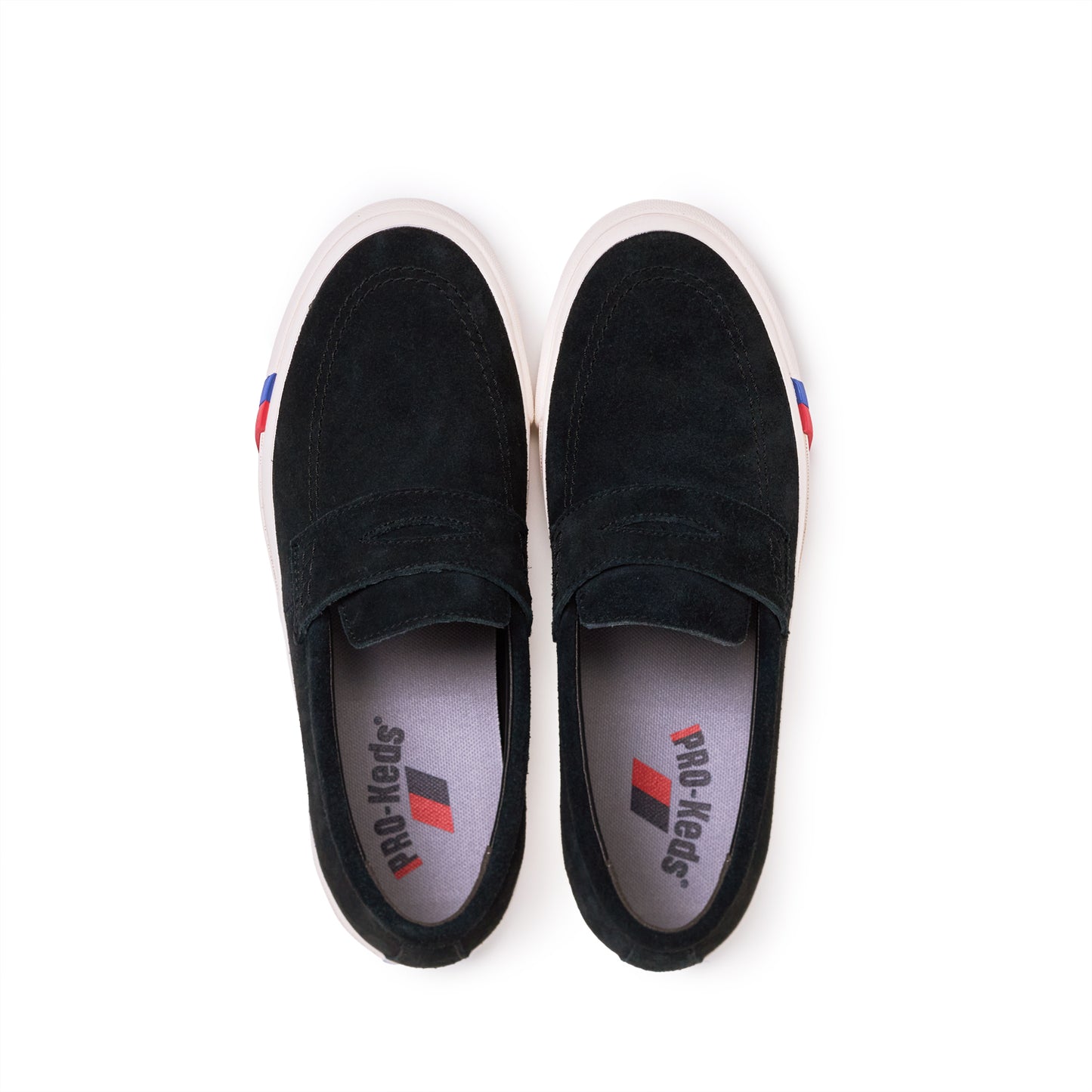 ロイヤル ローファー スエード ブラック×ホワイト PN1621BW