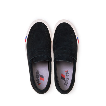 ロイヤル ローファー スエード ブラック×ホワイト PN1621BW