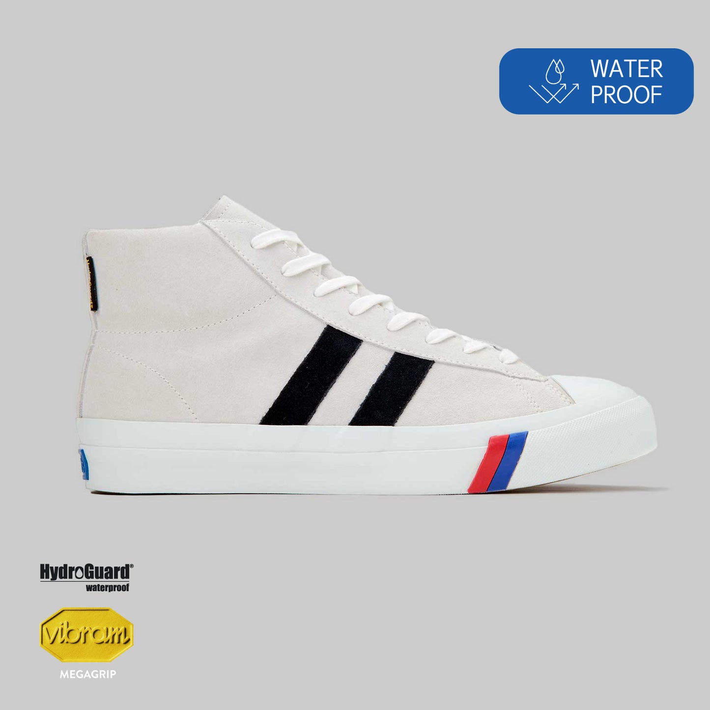 ロイヤルプラス スエード ハイ 〈ウォータープルーフ〉ホワイト PN1121WPWH