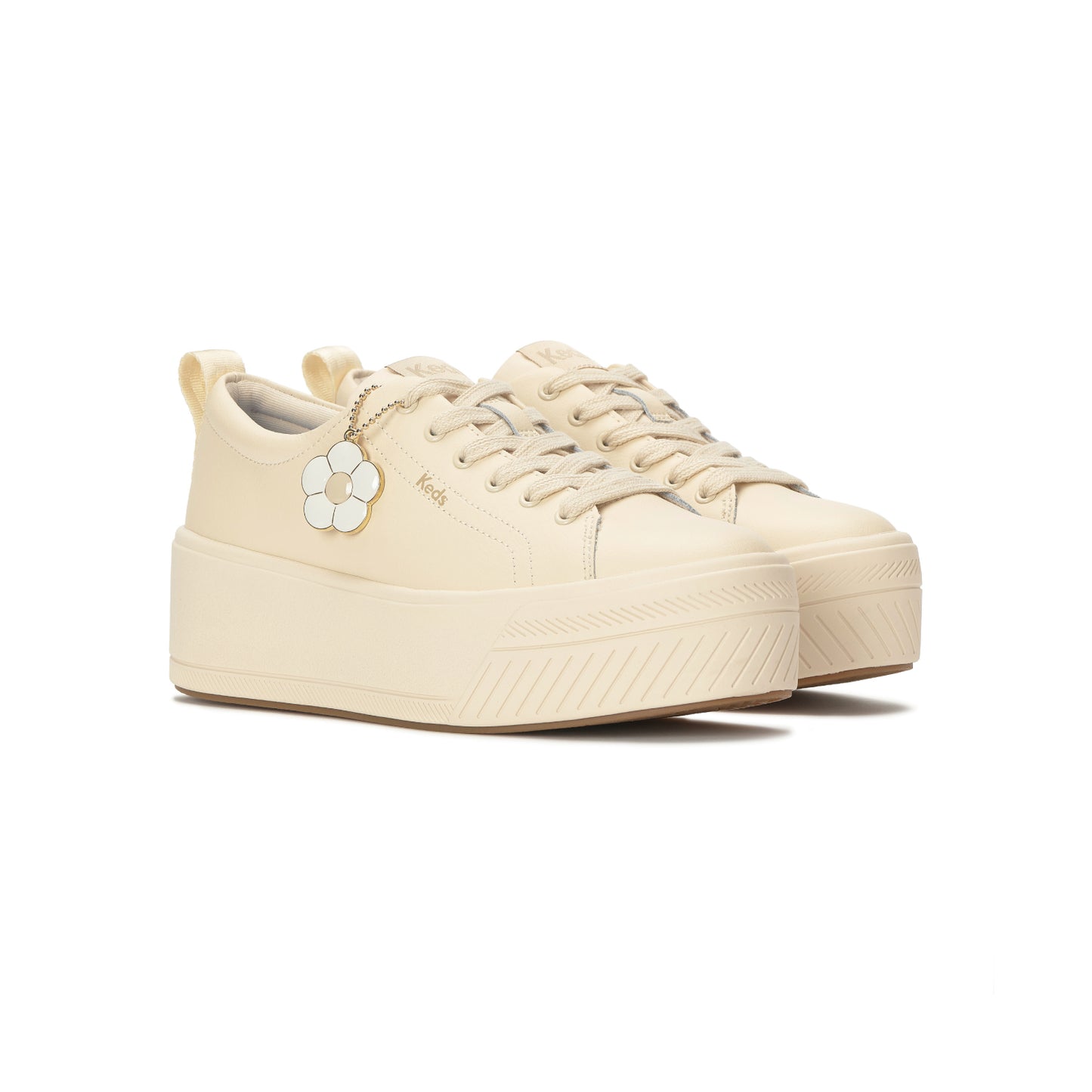 スカイラー レザー デイジー チャーム ベージュ WH69256