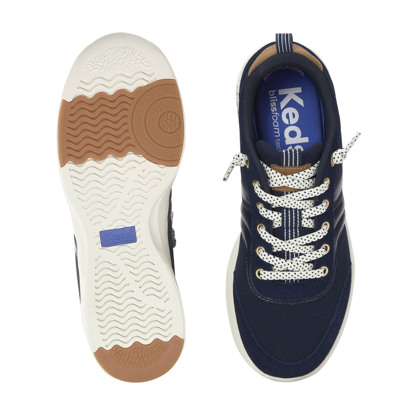 ブリスウォーク ウーバル メッシュ/スエード/レザー ネイビー WF69201