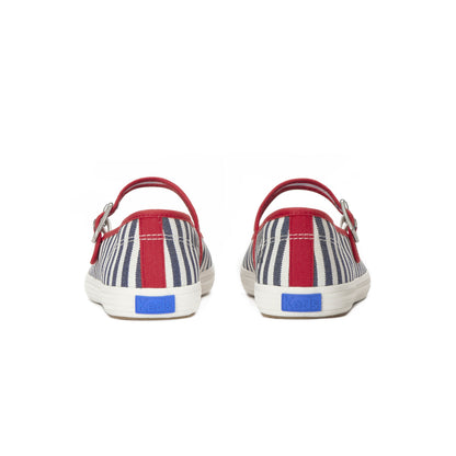 メイジー メリー ジェーン プリンティド ストライプ ツイル ネイビー WF69330