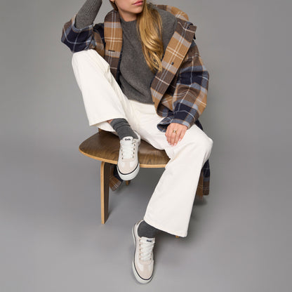 ジャンプ キック T-トゥ レザー/スエード ヘアー カーフヒール ナチュラルホワイト WH68631