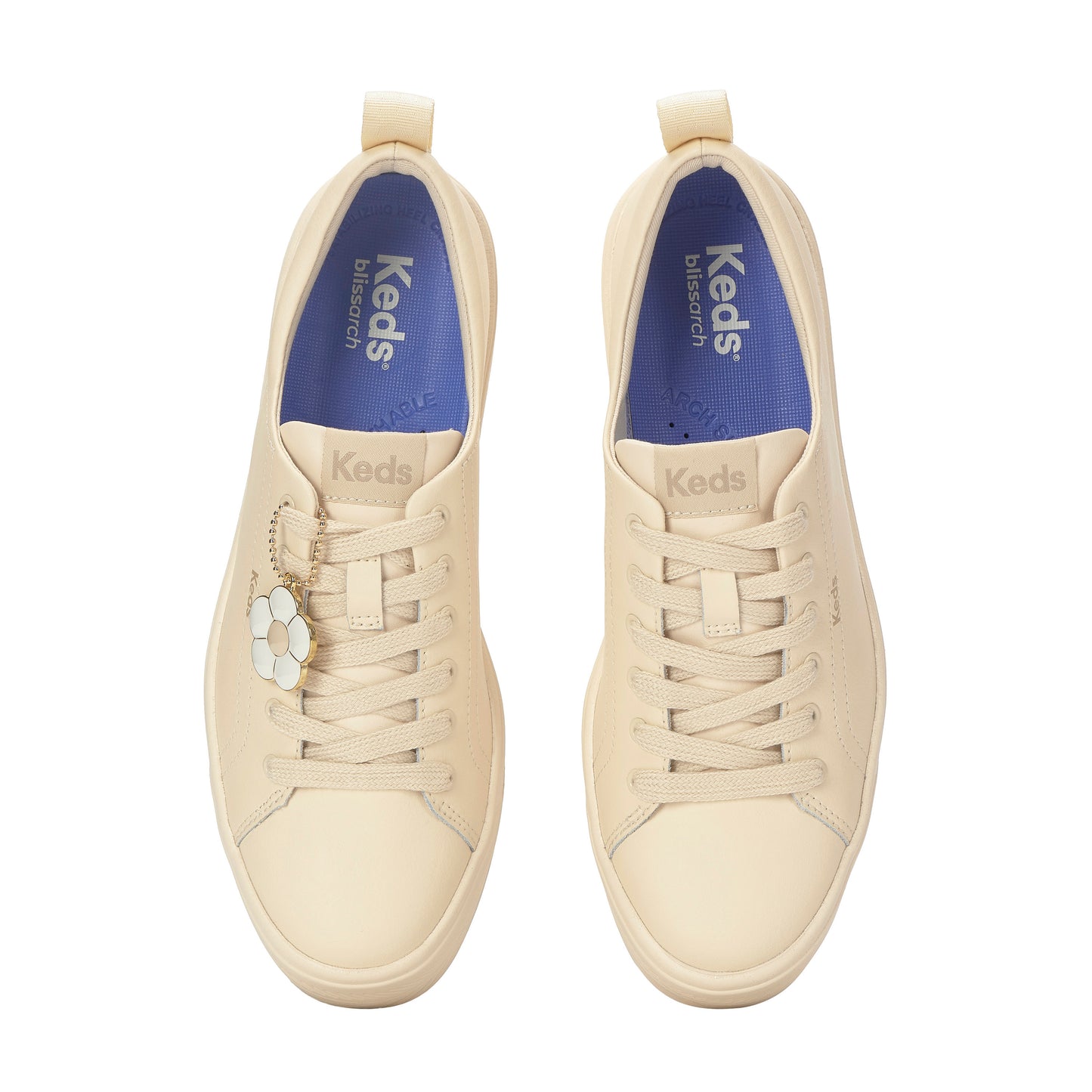 スカイラー レザー デイジー チャーム ベージュ WH69256