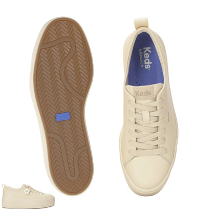 スカイラー レザー デイジー チャーム ベージュ WH69256